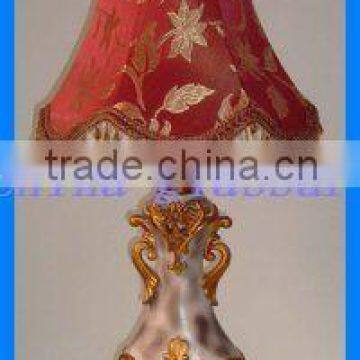 Customized ployresin table lamp for hotel decoration