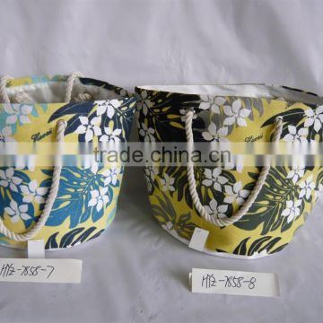 Best selling best quality and best price flower printing paper straw beach bag