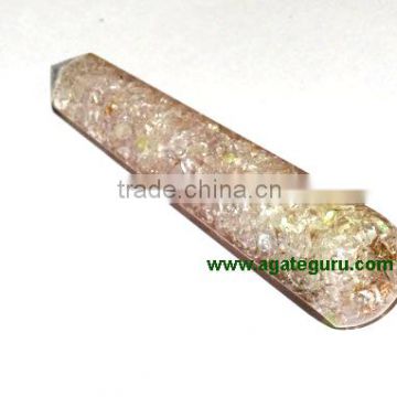 Crystal Faceted Orgone Massage Wands