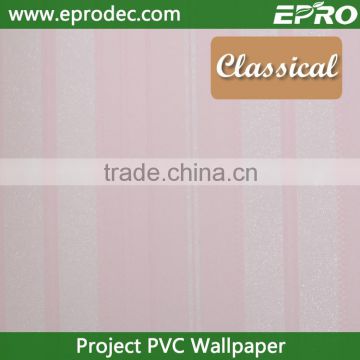 classical Heat Insulation vinyl project wall paper for indoor room