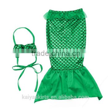 2016 green mermaid magic kids clothing set unique childrens dresses 2016 baby