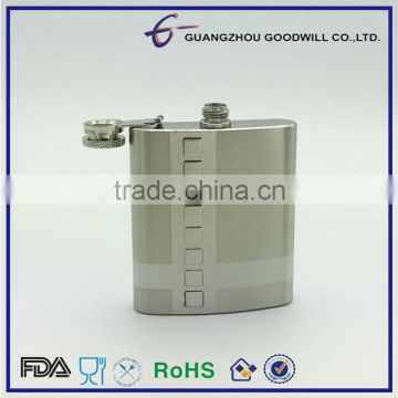 6oz Stainless Steel promotional hip flask