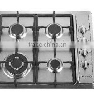 Stainless steel 4 burners gas hob with CE