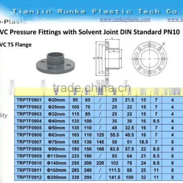 PVC Pipe TS Flange for Water Supply DIN PN10