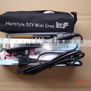 Mini tourmaline hair straightener (LOOF #198) black/ Hair straightener / Hair tools
