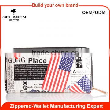 30% off on sale factory wholesale brand long zipper wallet for women
