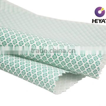 green flower print poplin fabric
