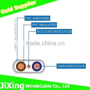 PVC flexible house wiring electrical flat cable twin and earth cable