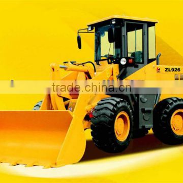 2tons wheel loader ZL926 with 1.1m3 bucket,loading capacity 2000kg