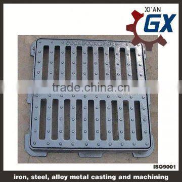 BS EN124 standard black bitumen coated cast iron grate cover