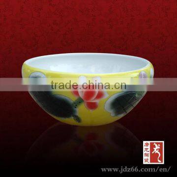 Jingdezhen good quality yellow ceramic fruit bowl