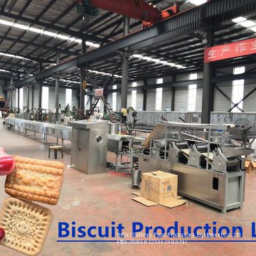 Saiheng 100kg/h small scale biscuit making machine for biscuit factory starts