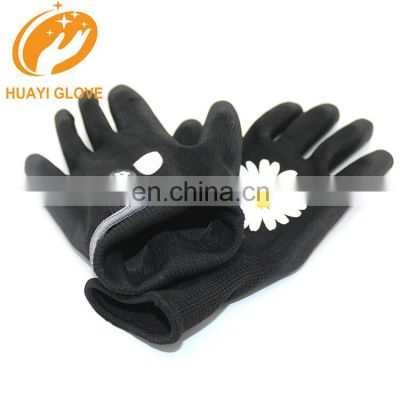 China Manufacturing Wholesale Cheap Top Quality Industrial Durable Work Gloves Black PU Coating for Precision Work