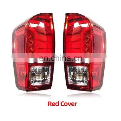 GELING Driver And Passenger Side Clear lens 12V Red Shell Rear Light For Toyota Tacoma 2016-2021