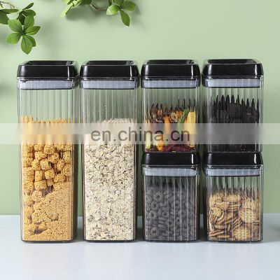 6 Pack bpa free airtight food storage containers Airtight Dry Food Storage Container Plastic Leakproof Food Containers
