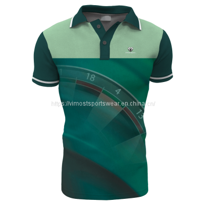 full sublimated custom dart shirt with 100% polyester