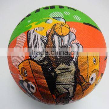 Customized logo cheap colorful basketball size 5