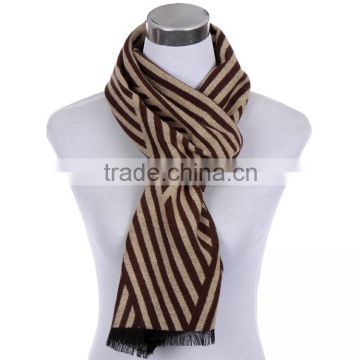 Men's fashionable Cashmere feel Winter Soft Striped cotton Scarf 180*30cm