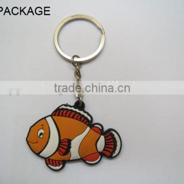 Customized Fish Shaped Soft PVC Key Holder