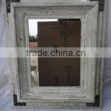 Shabby chic white wooden frame dressing mirror