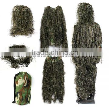 5pcs 3D Ghillie Hunting Suit Set Camo Woodland Mountain Camouflage Free Size