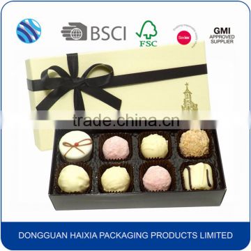 Competetive price food grade gift packaging chocolate boxes wholesale
