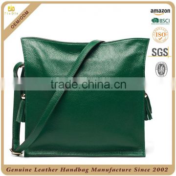 S931-A3784 Spring green full grain cow leather shoulder bag women crossbody