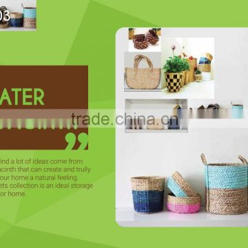 Eco-friendly water hyacinth laundry basket, storage basket