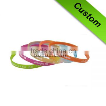 printable rubber wristband and rubber bracelet for promotional