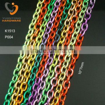 rainbow color metal chain