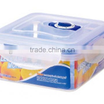 540ml square air release food container with date dial