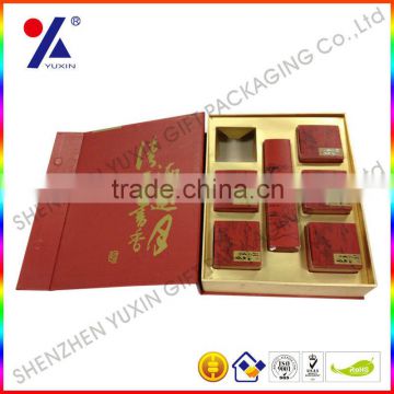 Food paper packaging box gift packing box with small divider magnet closure