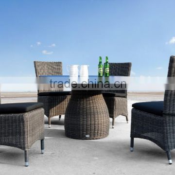 Patio wicker rattan dining room furniture - poly rattan dining set outdoor furniture