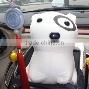 Bamboo Charcoal Lovely White Dog Car Interior Decoration