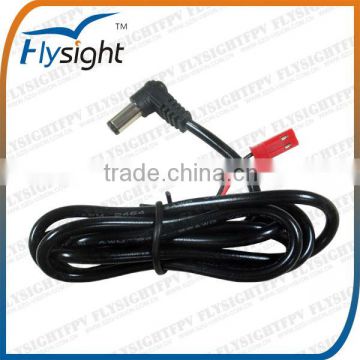 Wireless RX 90 degree angle head Power cable with Female JST connector