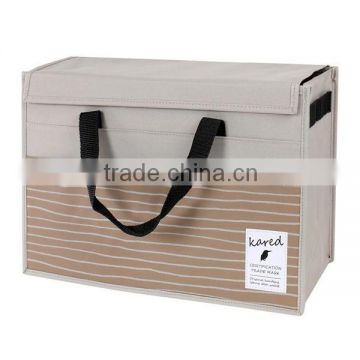 silk screen foldable storage box top with flap