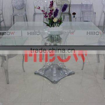 Modern furniture acrylic dining table with glass top wholesale price