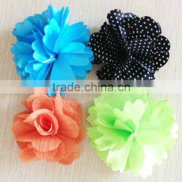 Hot sale colorful handmade satin Cloth Flower