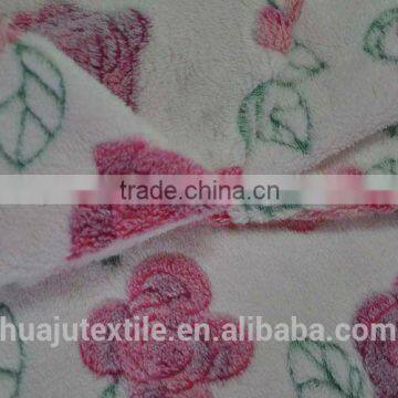 100% polyester super soft printed velvet fabric