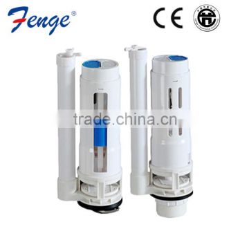 Cistern toilet set of plastic water tank fitting with push button flush valve and cistern fill valve
