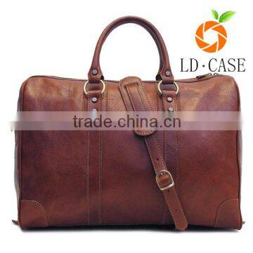 wholesale good price crazy genuinle leather men luxury duffel travel bag