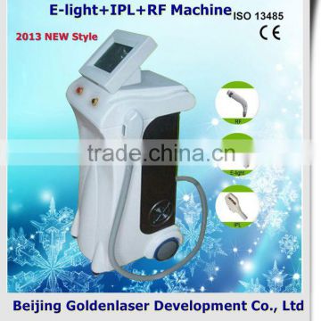 2013 New style E-light+IPL+RF machine www.golden-laser.org/ hair removal wax paper