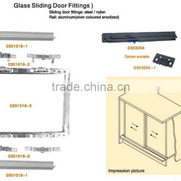 hot sale steel and nylon accessories for glass sliding door