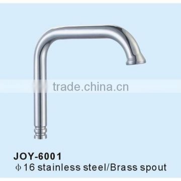 kitchen faucet spout,wah basin tap stainless steel spout,brass DIA16MM faucet spout