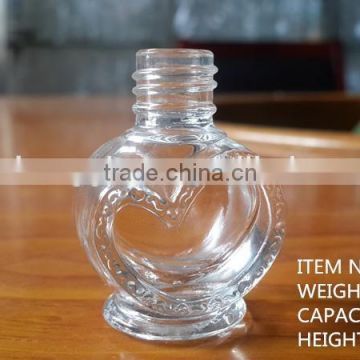 Wholesale New Style Heart Shaped Nail Polish Glass Bottle factory in China