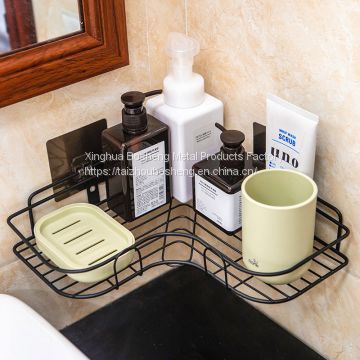 Anti-Rust Wall Mount Tripod Holder Bathroom /Kitchen Storage Corner Shelf