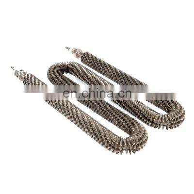 240v 1500w U W I Industrial stainless steel spiral finned tubular heater for air duct heater