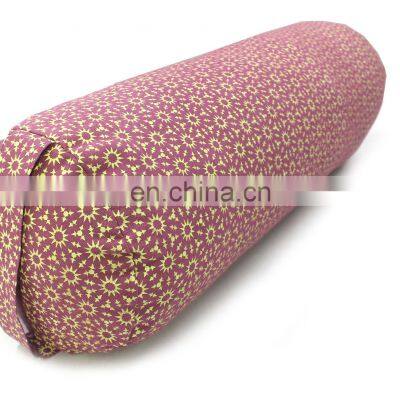 Organic certified high quality cotton canvas outer cover Wholesale price Yoga Bolster meditation cushion