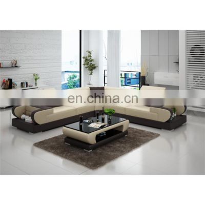 Customized u shape sectional leather sofa