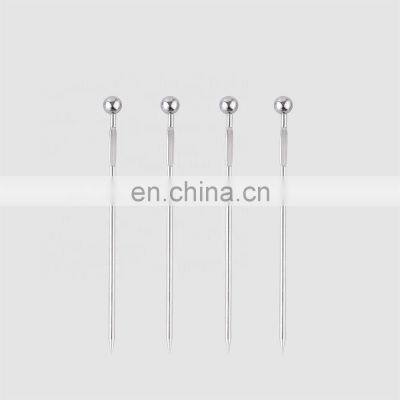 Factory Direct metal bar tools fruit needles stainless steel cocktail pick